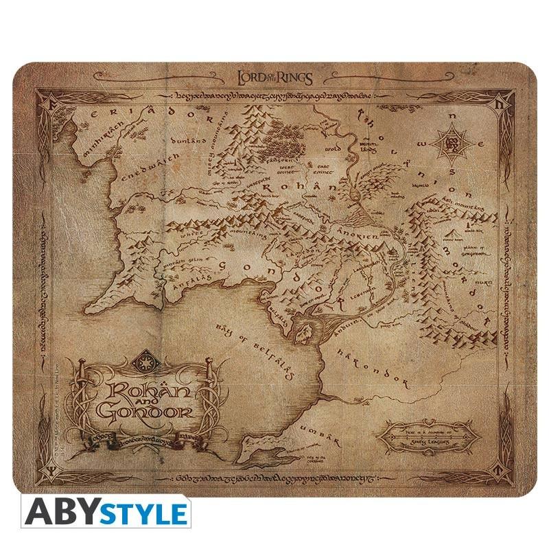 LORD OF THE RINGS Flexible mousepad - Rohan & Gondor map (23,5 x 19,5 cm) / Władca Pierścieni podkładka pod myszkę - Mapa (23,5 x 19,5 cm) - ABS