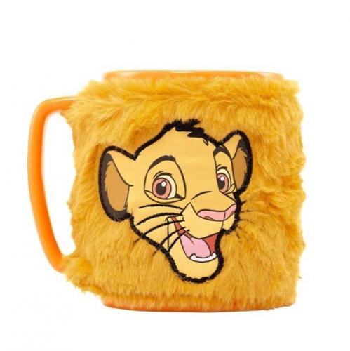 DISNEY THE LION KING (SIMBA SMILING FACE) FUZZY MUG / Disney Król Lew (uśmiechający się Simba) kubek z futerkiem