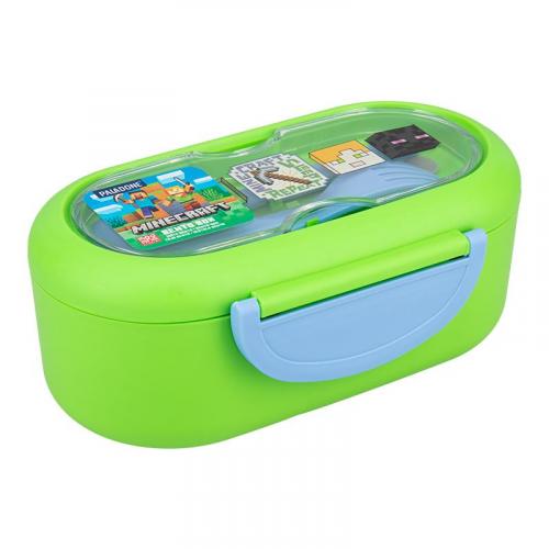 Minecraft Bento Box with cutlery / Minecraft pudełko na lunch plus sztućce