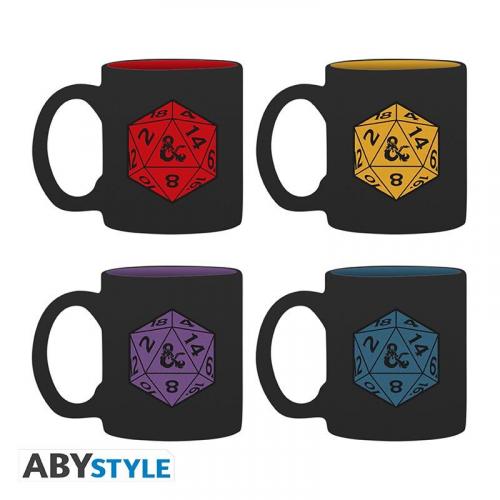 DUNGEONS & DRAGONS - Set 4 espresso mugs - D20 / zestaw 4 filiżanek do espresso Dungeons & Dragons D20 - ABS