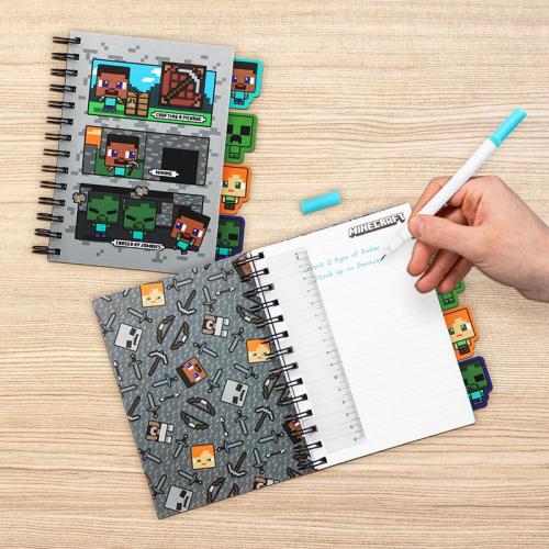 Minecraft Notebook with Dividers / Minecraft notatnik z przekładkami