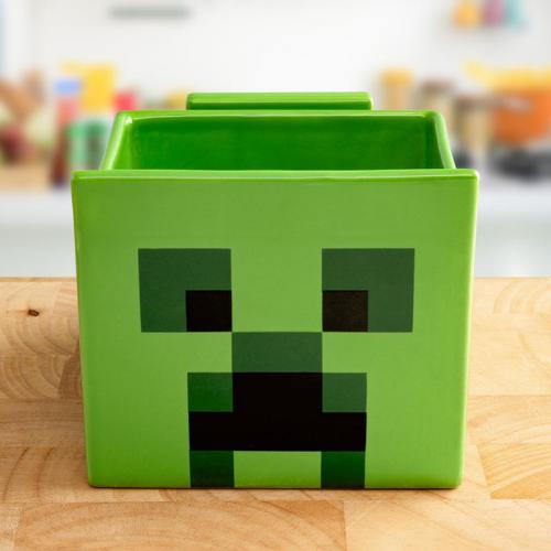Minecraft Creeper Streaming Snack Bowl / Minecraft Creeper miska na przekąski z podpórką pod telefon