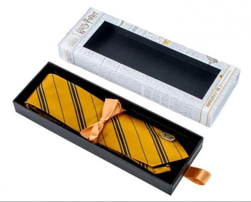 Harry Potter: Hufflepuff Tie in Gift Box / Harry Potter krawat Hufflepuff w ozdobnym pudełku