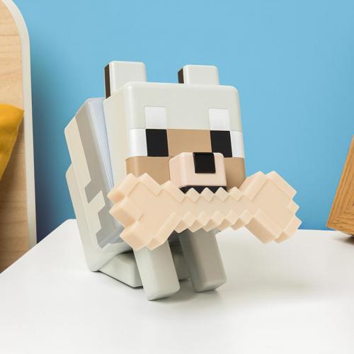 Minecraft Wolf GloBuddies Light (high: 14,30 cm) / Minecraft lampka GloBuddies - Wilk (wysokość: 14,30 cm)