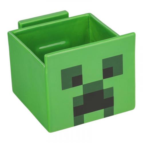 Minecraft Creeper Streaming Snack Bowl / Minecraft Creeper miska na przekąski z podpórką pod telefon