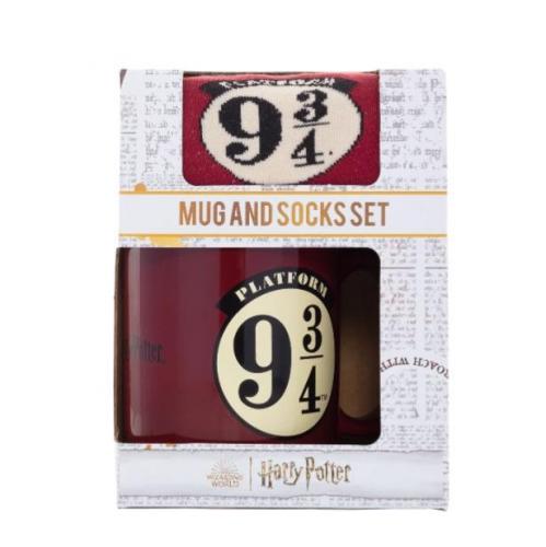 HARRY POTTER (PLATFORM 9 3/4) MUG & SOCK GIFT SET / Harry Potter zestaw prezentowy (Peron 9 3/4): kubek plus skarpetki