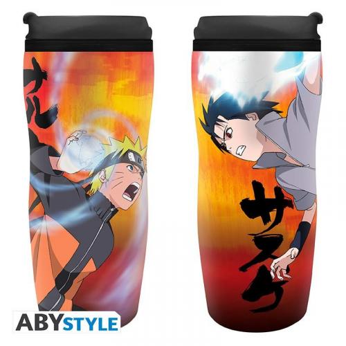 NARUTO SHIPPUDEN travel mug - Naruto Vs Sasuke / kubek podróżny Naruto Shippuden - Naruto Vs Sasuke - ABS