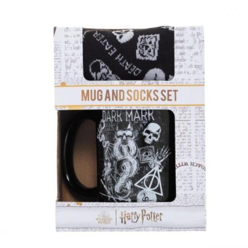 HARRY POTTER (DARK ARTS) MUG & SOCK GIFT SET / Harry Potter zestaw prezentowy (czarna magia): kubek plus skarpetki