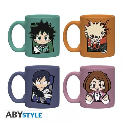 MY HERO ACADEMIA set 4 espresso mugs - Chibi / My Hero Academia zestaw do espresso Chibi (4 kubeczki) - ABS