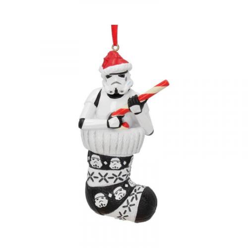 Star Wars Stormtrooper in Stocking Hanging Ornament (high: 11,5 cm) / wisząca ozdoba Gwiezdne Wojny Szturmowiec w skarpecie (11,5 cm)