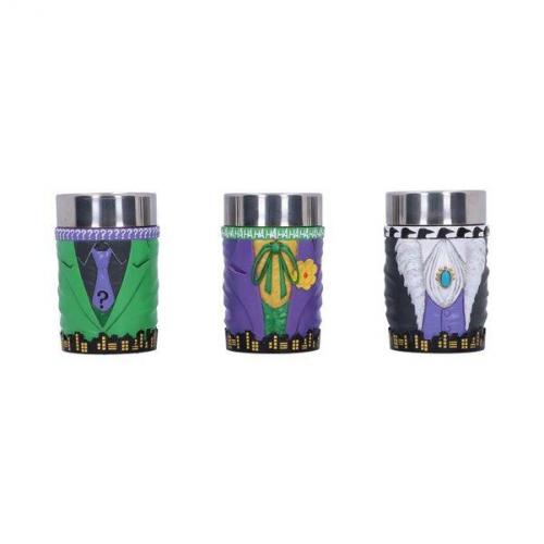 DC Batman Super-Villain Collectible Mini Cup Set (4 pcs) / Zestaw kieliszków DC Comics Super-Villain (4 sztuki)