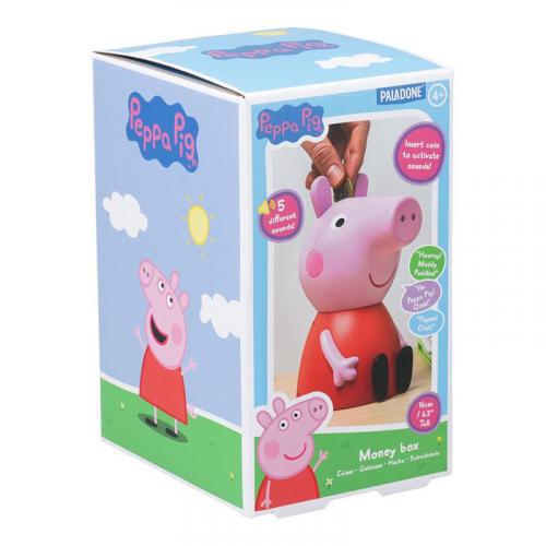 Peppa Pig Shaped Money Box with sound (high: 16 cm) / Świnka Peppa skarbonka z dźwiękiem (wysokość: 16 cm)