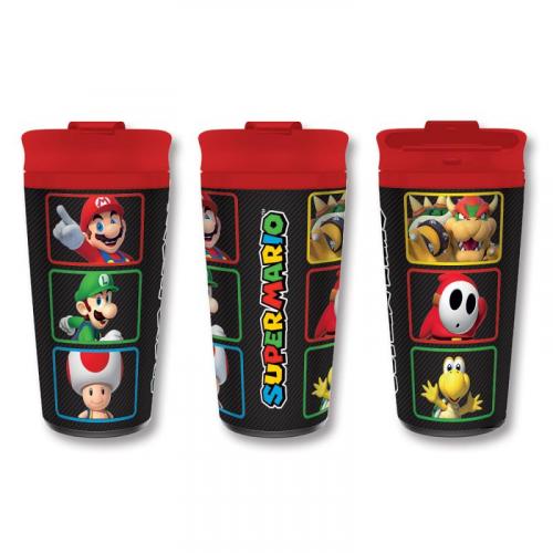 SUPER MARIO (COLOUR BLOCKS) METAL TRAVEL MUG / kubek termiczny (metalowy) Super Mario