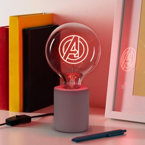 Marvel Avengers LED Neon Bulb Lamp (high: 24,3 cm) / Marvel Avengers lampka - żarówka neonowa (wysokość: 24,3 cm)