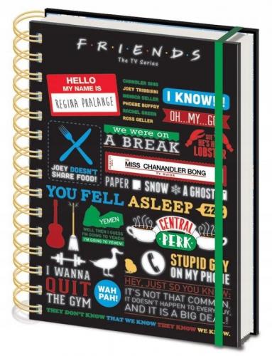 FRIENDS (INFOGRAPHIC) A5 NOTEBOOK / notatnik A5 Przyjaciele