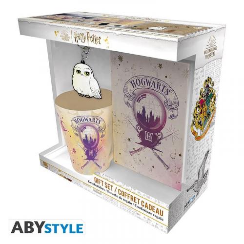HARRY POTTER gift set: Mug (250 ml), keyring, notebook