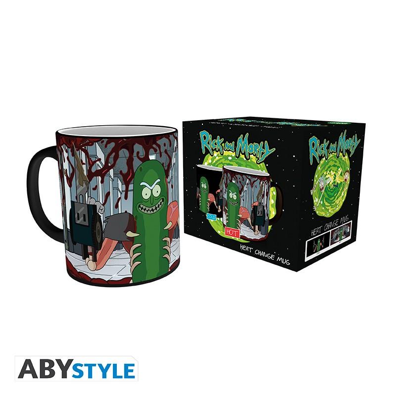 RICK AND MORTY mug heat change - Pickle Rick / kubek termoaktywny Rick & Morty - Rick Ogórek - ABS