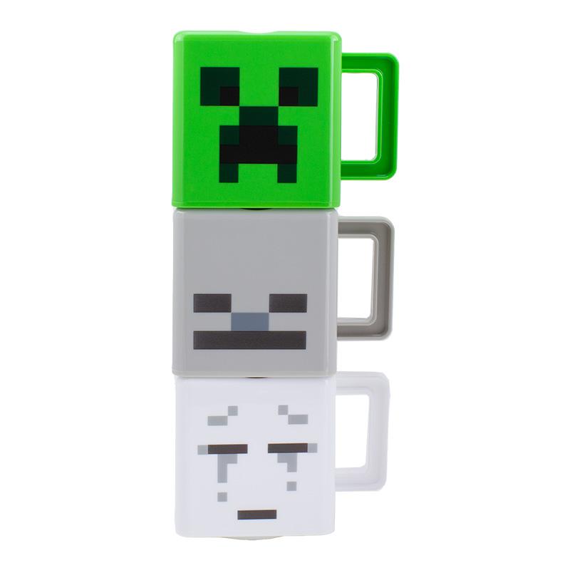 Minecraft Stacking Mugs x3 / zestaw kubków Minecraft (3 szt)