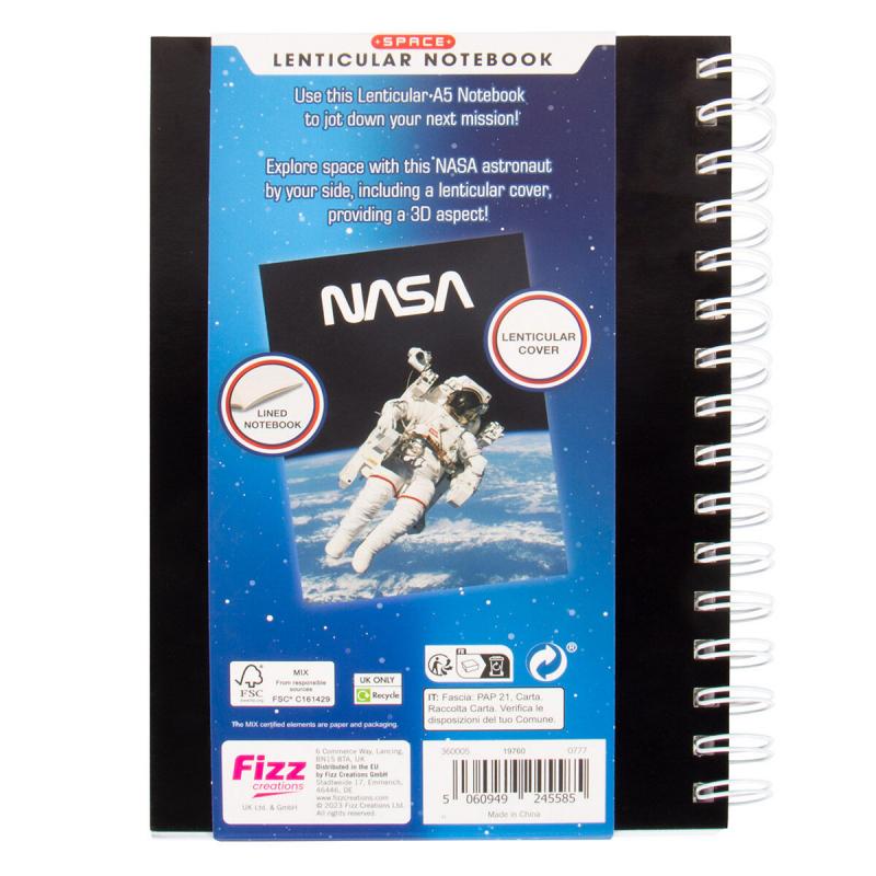 NASA Inspired 3D A5 Notebook / A5 notatnik 3D NASA