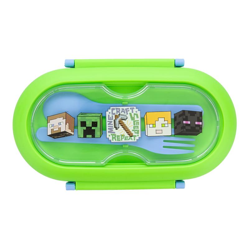 Minecraft Bento Box with cutlery / Minecraft pudełko na lunch plus sztućce