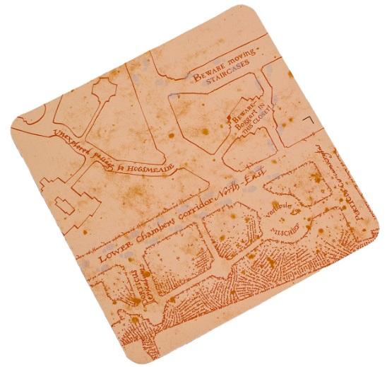 Harry Potter: Marauders Map Heat Changing Coasters (4pcs) / Harry Potter: Mapa Huncwotów podkładki termoaktywne (4 szt)