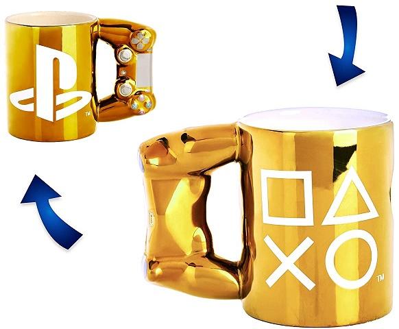 Playstation Dualshock PS4 3D Controller Mug (gold) / kubek 3D Playstation Dualshock 4 (złoty)