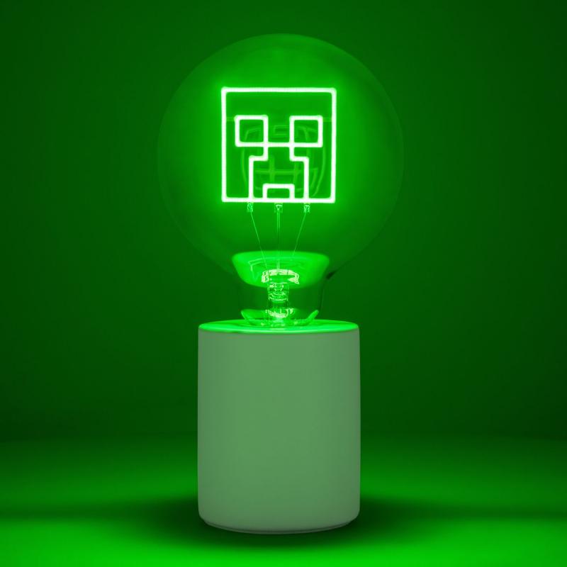 Minecraft Creeper LED Neon Bulb lamp (high: 24,3 cm) / Minecraft Creeper lampka - żarówka neonowa (wysokość: 24,3 cm)