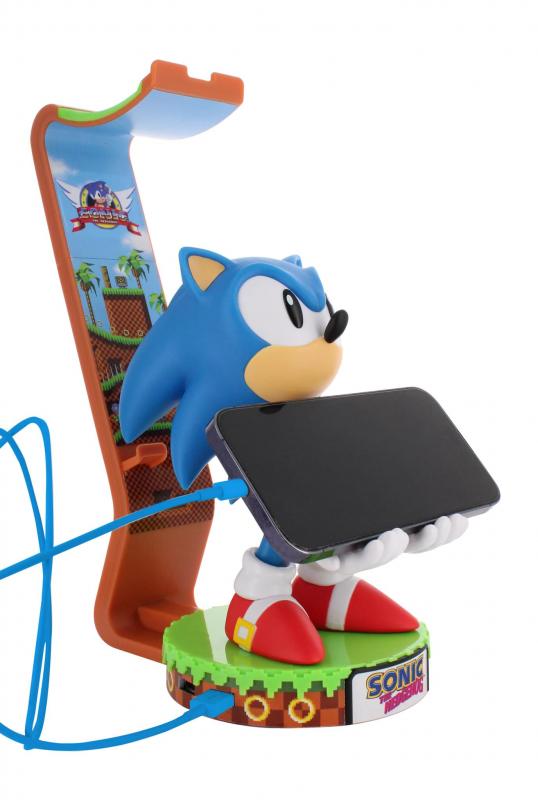 Sonic the hedgehog deluxe edition phone & controller holder plus headphone stand (20 cm) / stojak Sonic the hedgehog edycja Deluxe plus podstawka na słuchawki (20 cm)