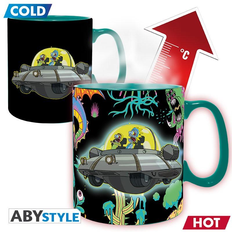 RICK & MORTY - Mug Heat Change - 460 ml - Spaceship / kubek termoaktywny Rick & Morty - ABS