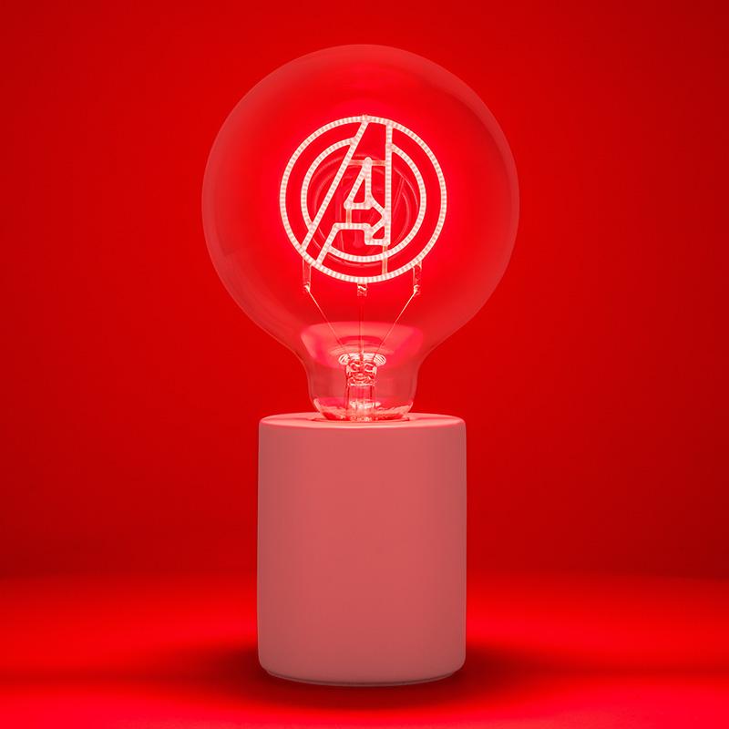 Marvel Avengers LED Neon Bulb Lamp (high: 24,3 cm) / Marvel Avengers lampka - żarówka neonowa (wysokość: 24,3 cm)