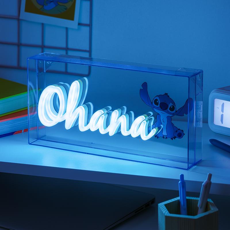 Disney Stitch Ohana LED Neon Light / lampka neonowa Disney Stitch - Ohana