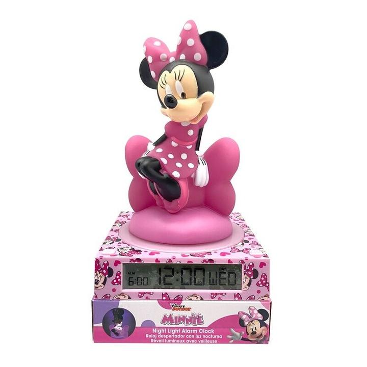 Disney Minnie Mouse 3D lamp with alarm / Disney Myszka Minnie lampka 3D z budzikiem