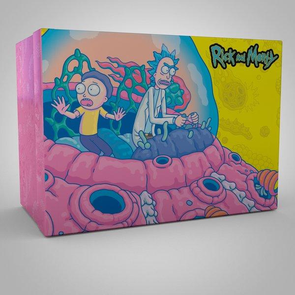 Rick & Morty gift set: xxl glass, mug, 2 x coasters / zestaw prezentowy Rick & Morty: szklanka XXL, kubek, 2 x podkładka - ABS