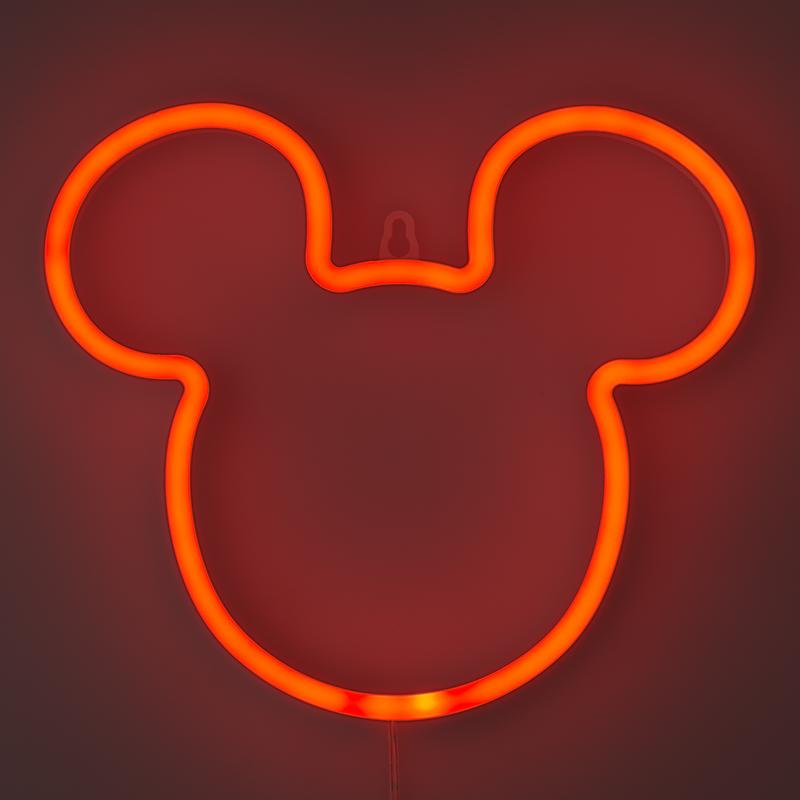 Disney Mickey Wall Mountable LED Neon Light (high: 21,8 cm) / Disney Myszka Miki neonowa lampka ścienna (wysokość: 21,8 cm)