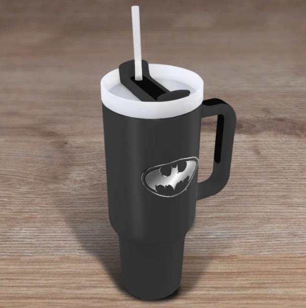 Batman (Bat Emblem) travel cup with straw (1180 ml) / Batman - logo (1180 ml) kubek podróżny ze słomką (1180 ml)