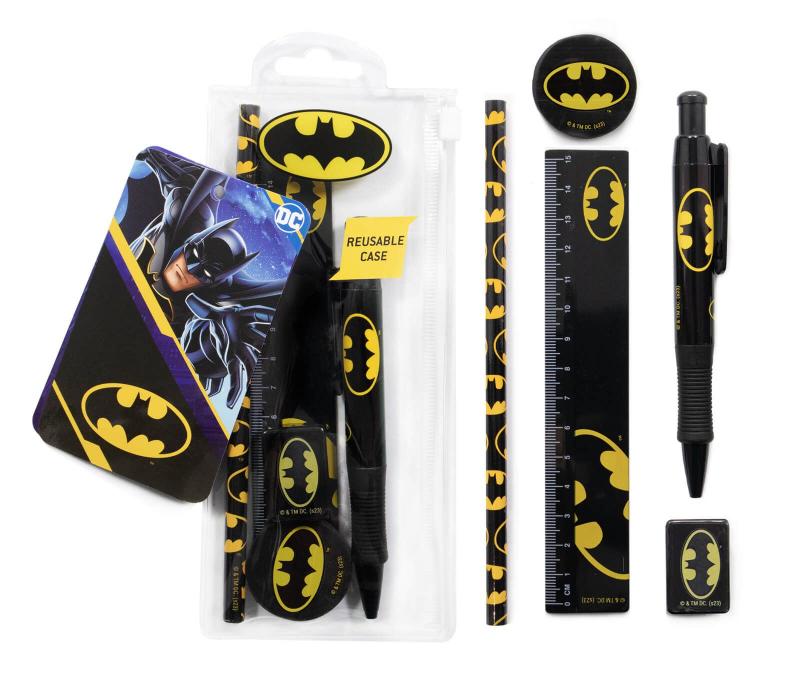 BATMAN (SYMBOL) STANDARD STATIONERY SET (5 pcs) / Zestaw szkolny Batman - symbole (5 elementów)