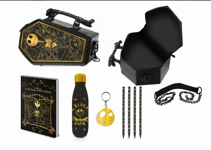 THE NIGHTMARE BEFORE CHRISTMAS - COFFIN PREMIUM GIFT SET (4x pencils, metal bottle,notebook, key ring) / Zestaw prezentowy premium Miasteczko Halloween - trumna