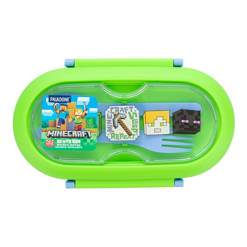 Minecraft Bento Box with cutlery / Minecraft pudełko na lunch plus sztućce