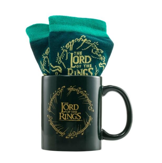 LORD OF THE RINGS (LOGO) MUG & SOCK GIFT SET / Władca Pierścieni zestaw prezentowy (LOGO): kubek plus skarpetki