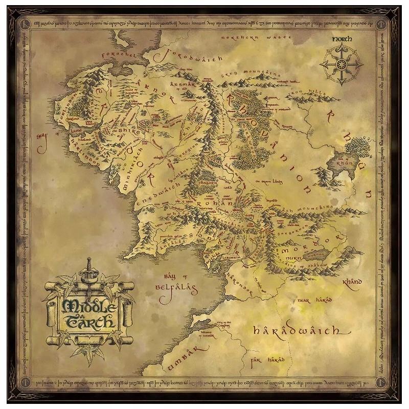 Lord of the Rings Middle earth’s map (1000 elements) / puzzle Władca Pierścieni - Mapa Śródziemia (1000 elementów)