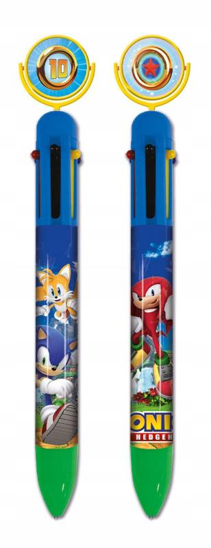 SONIC THE HEDGEHOG (RING SPIN) MULTI COLOUR PEN (6 colors) / Sonic the Hedgehog długopis wielokolorowy (6 kolorów)