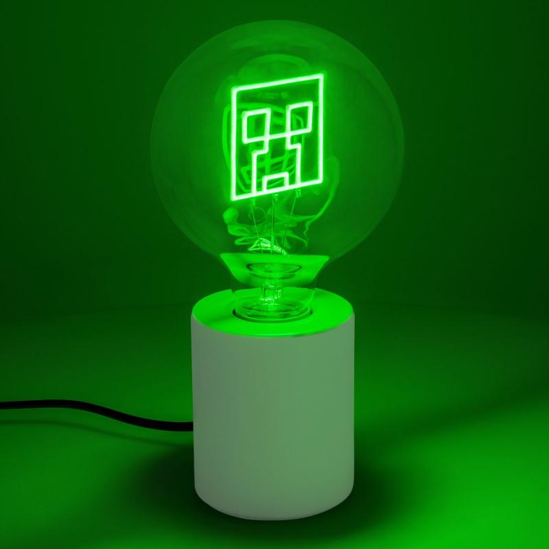 Minecraft Creeper LED Neon Bulb lamp (high: 24,3 cm) / Minecraft Creeper lampka - żarówka neonowa (wysokość: 24,3 cm)
