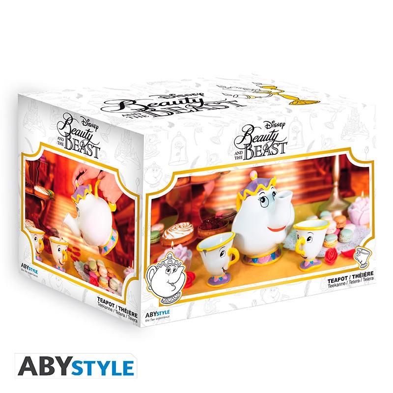 DISNEY Beauty and the Beast Teapot set - Mrs. Potts and Chip / Zestaw prezentowy Disney Piękna i Bestia - Pani Imbryk i Bryczek - ABS