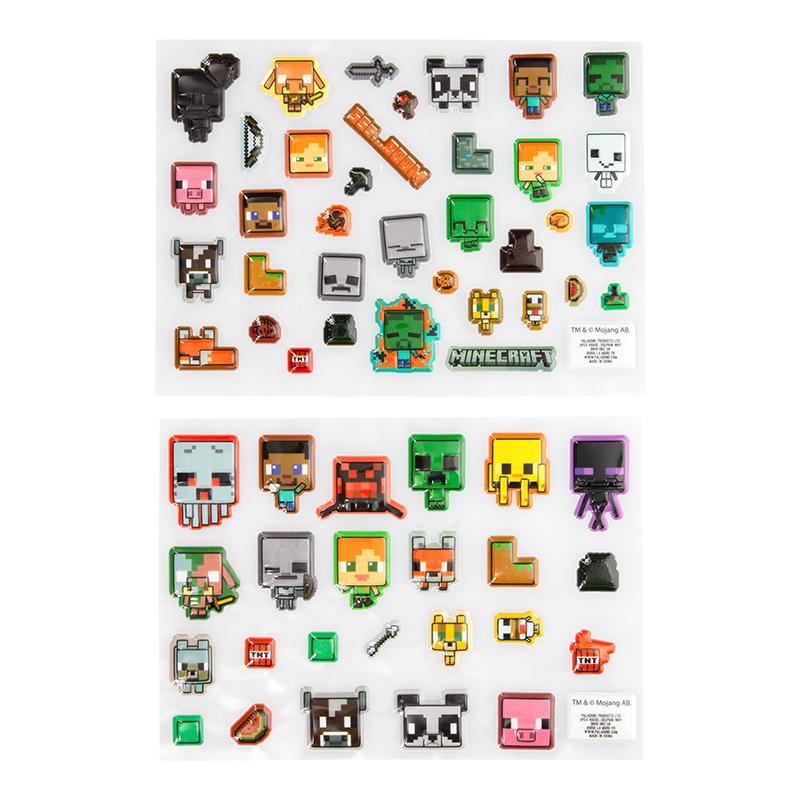 Minecraft Puffy Gadget Decals (60 pcs) / naklejki dekoracyjne Minecraft (60 szt)