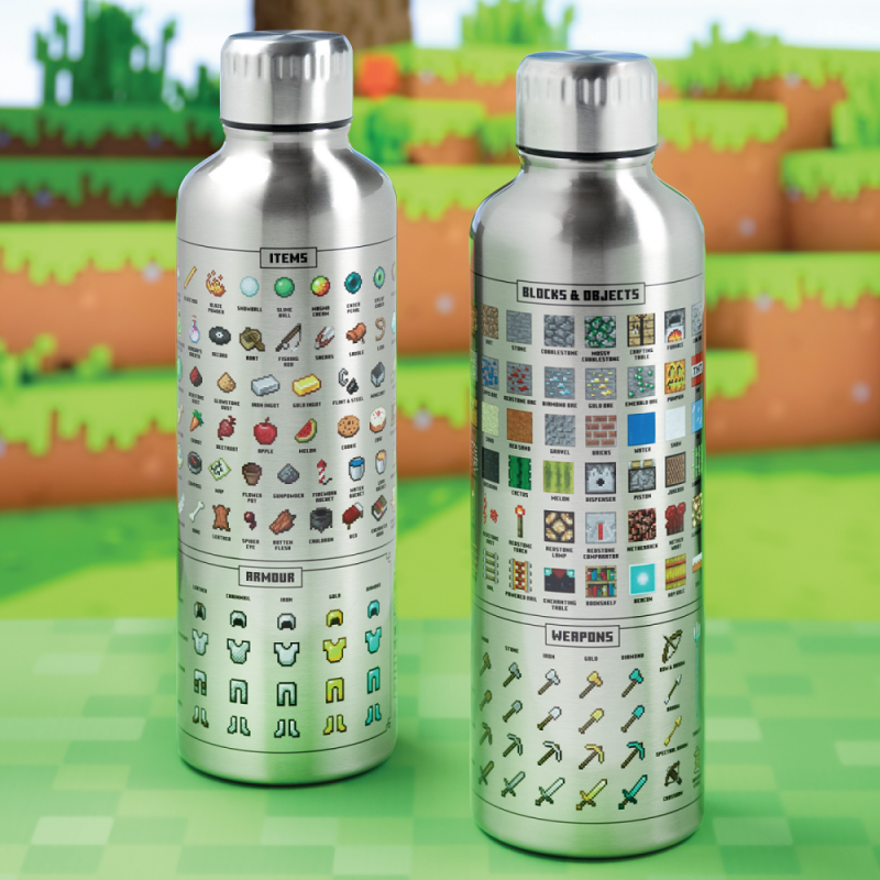 Minecraft Metal Water Bottle / butelka metalowa Minecraft