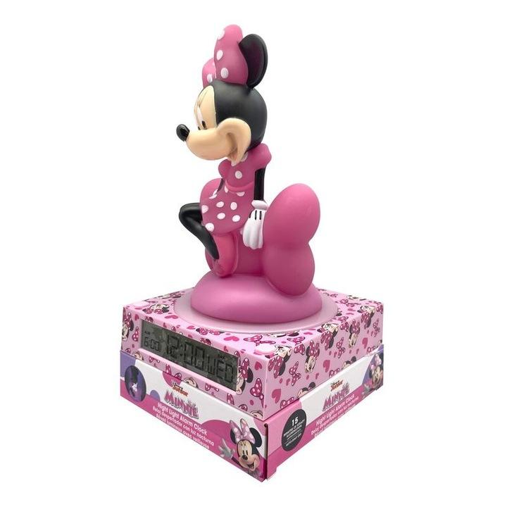 Disney Minnie Mouse 3D lamp with alarm / Disney Myszka Minnie lampka 3D z budzikiem