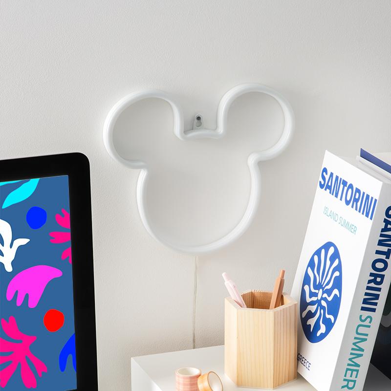 Disney Mickey Wall Mountable LED Neon Light (high: 21,8 cm) / Disney Myszka Miki neonowa lampka ścienna (wysokość: 21,8 cm)