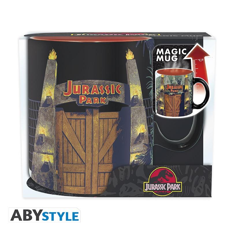 JURASSIC PARK Mug Heat Change 460 ml - Gate / kubek termoaktywny Jurassic Park - wrota - ABS