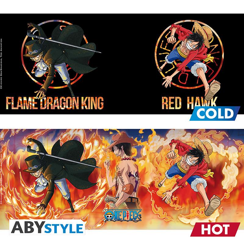 ONE PIECE mug heat change (460 ml) - Luffy & Sabo / One Piece kubek termoaktywny (460 ml) Luffy & Sabo - ABS