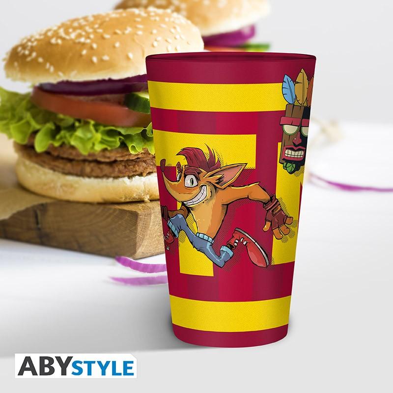 CRASH BANDICOOT large glass (400 ml) - TNT / Crash Bandicoot duża szklanka (400 ml) TNT - ABS